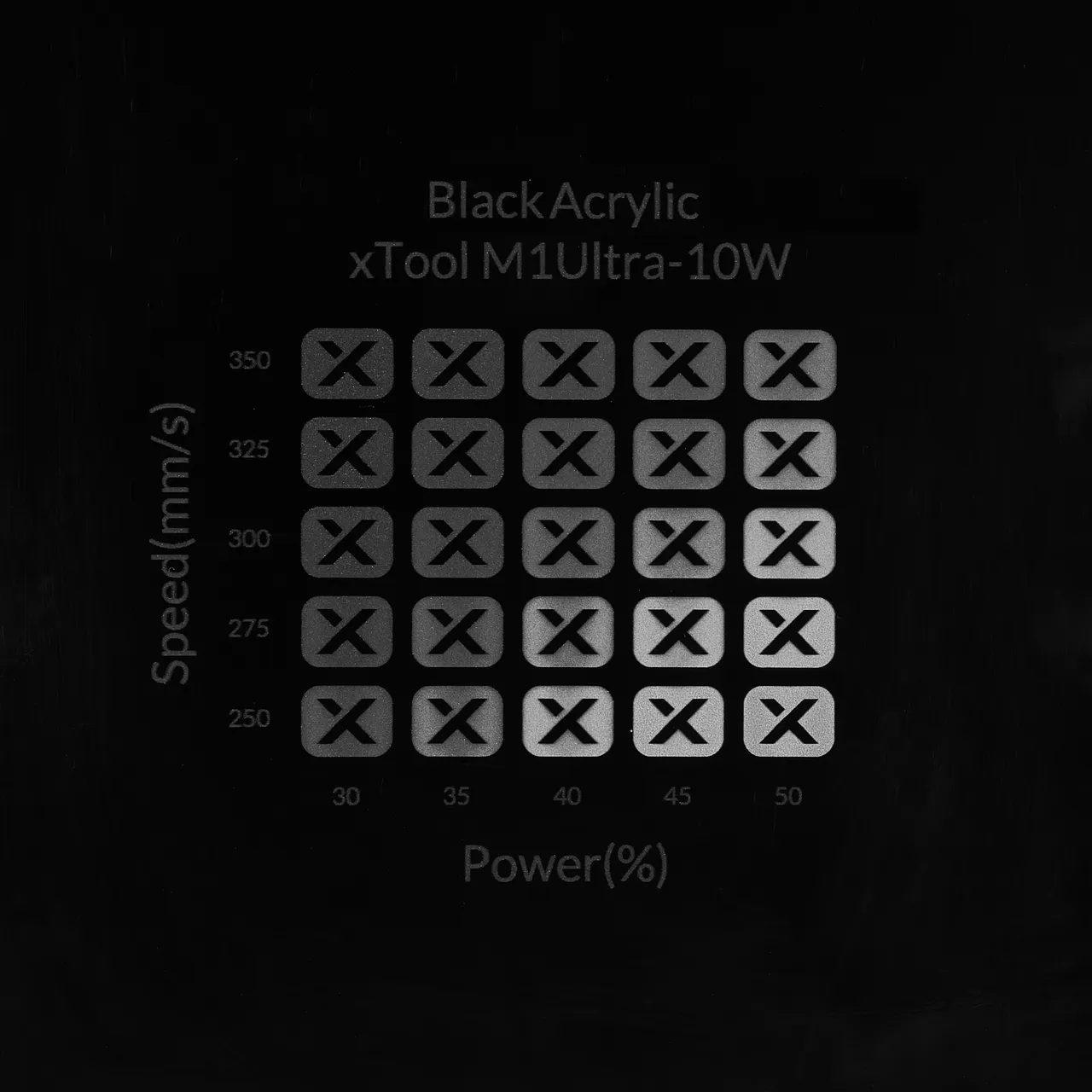 1/8"(3mm) Black Acrylic test grid