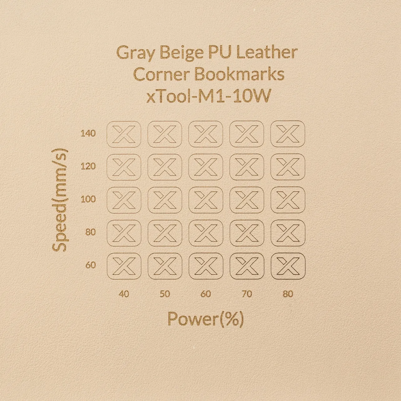 Greige PU Leather test grid