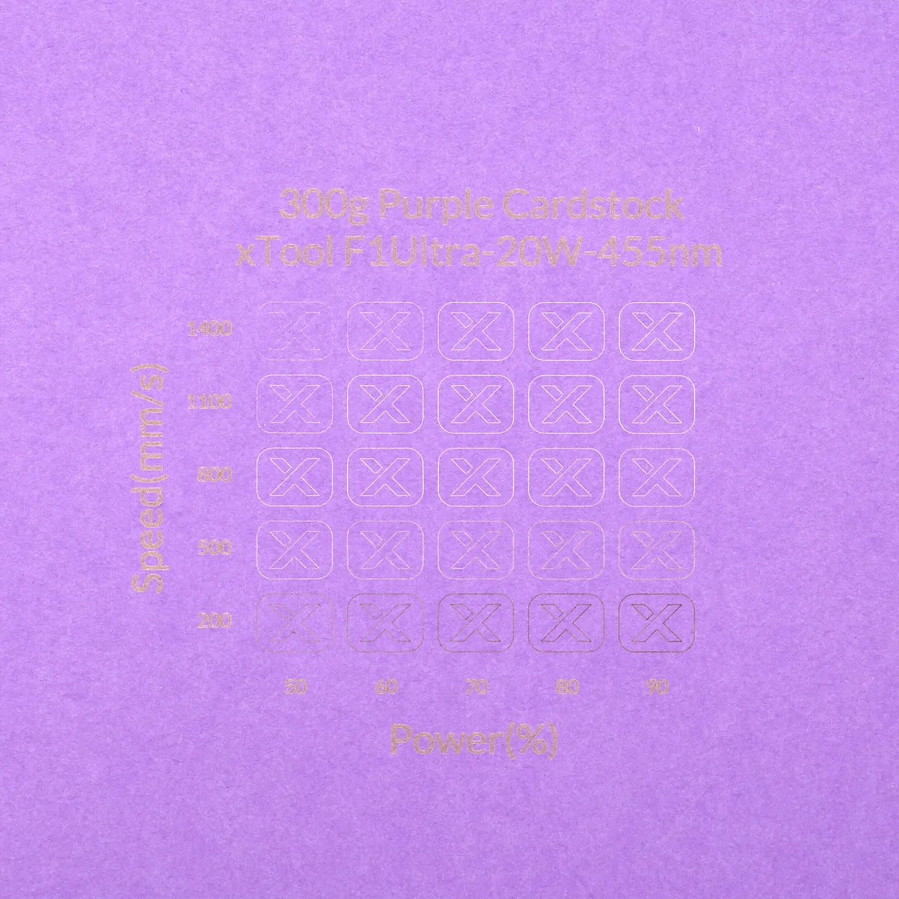 Purple Cardstock-9oz(300g) test grid