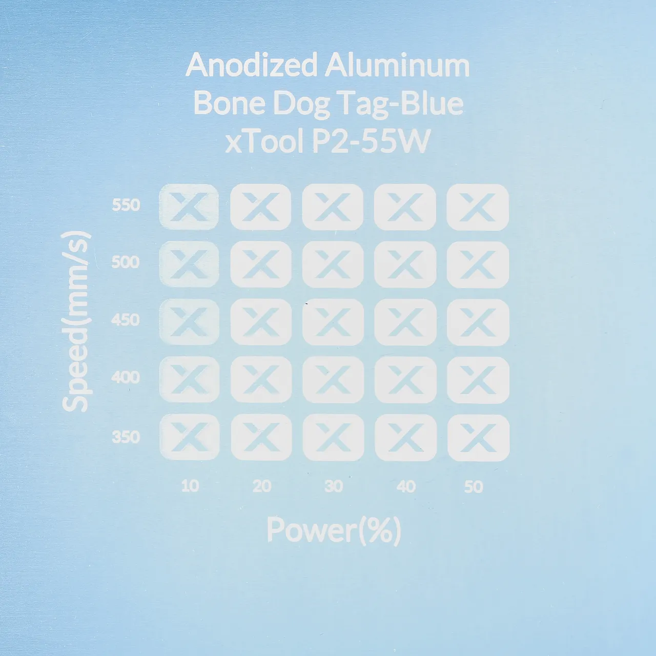 3/64"(1mm) Blue Anodized Aluminum test grid