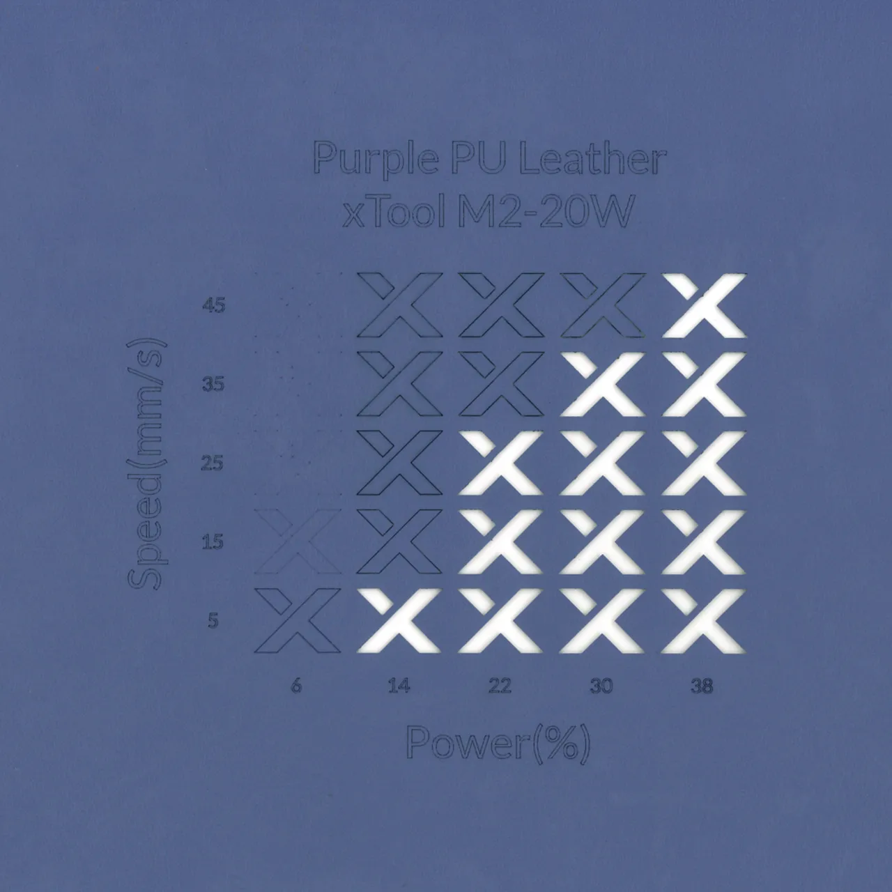 Purple PU Leather test grid