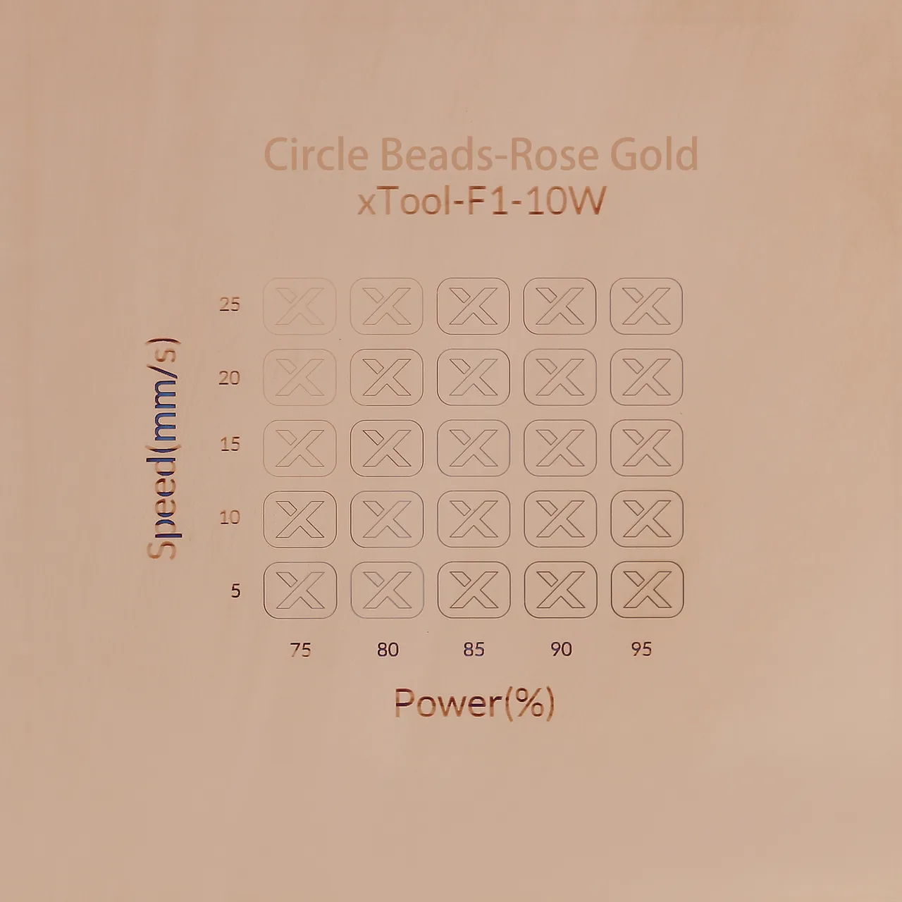 Rose Gold Hexagon Beads test grid