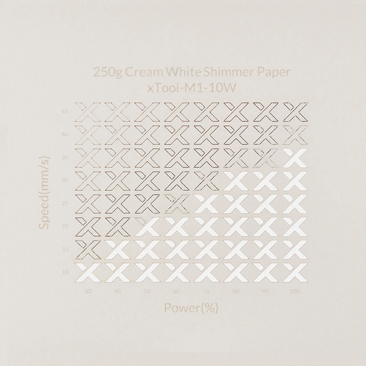 Cream White Shimmer Paper-7oz(250g) test grid
