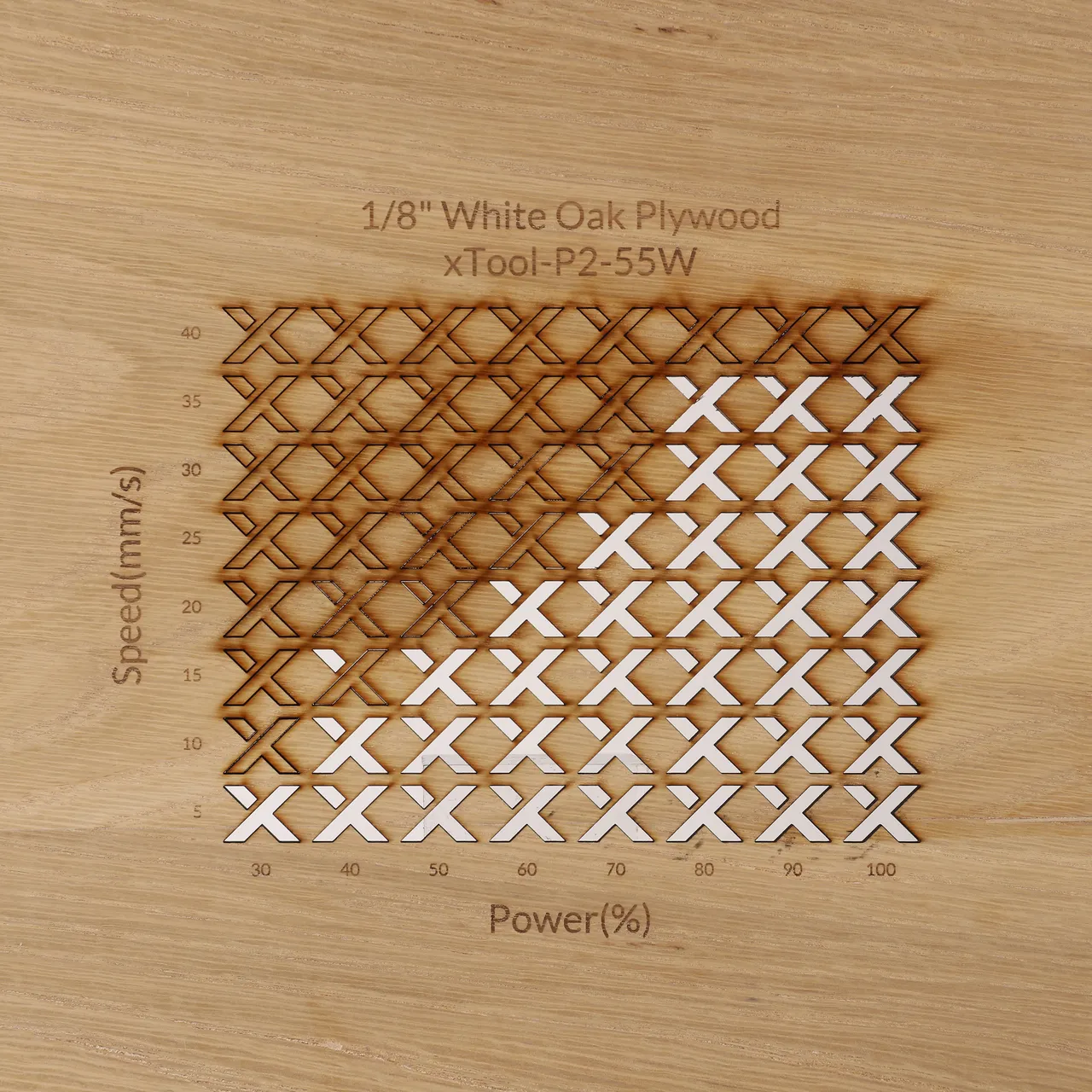 1/8"(3mm) White Oak Plywood test grid