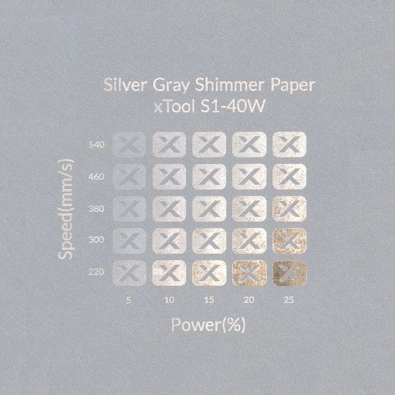 Silver Gray Shimmer Paper-7oz(250g) test grid