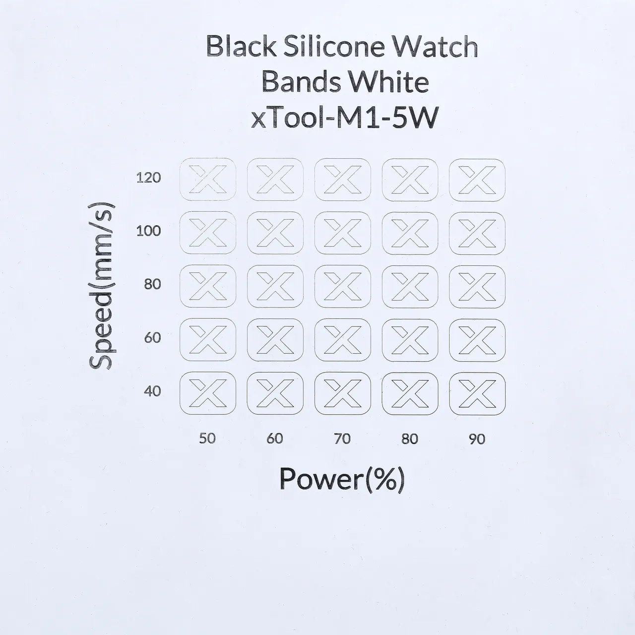 White to Black Silicone test grid