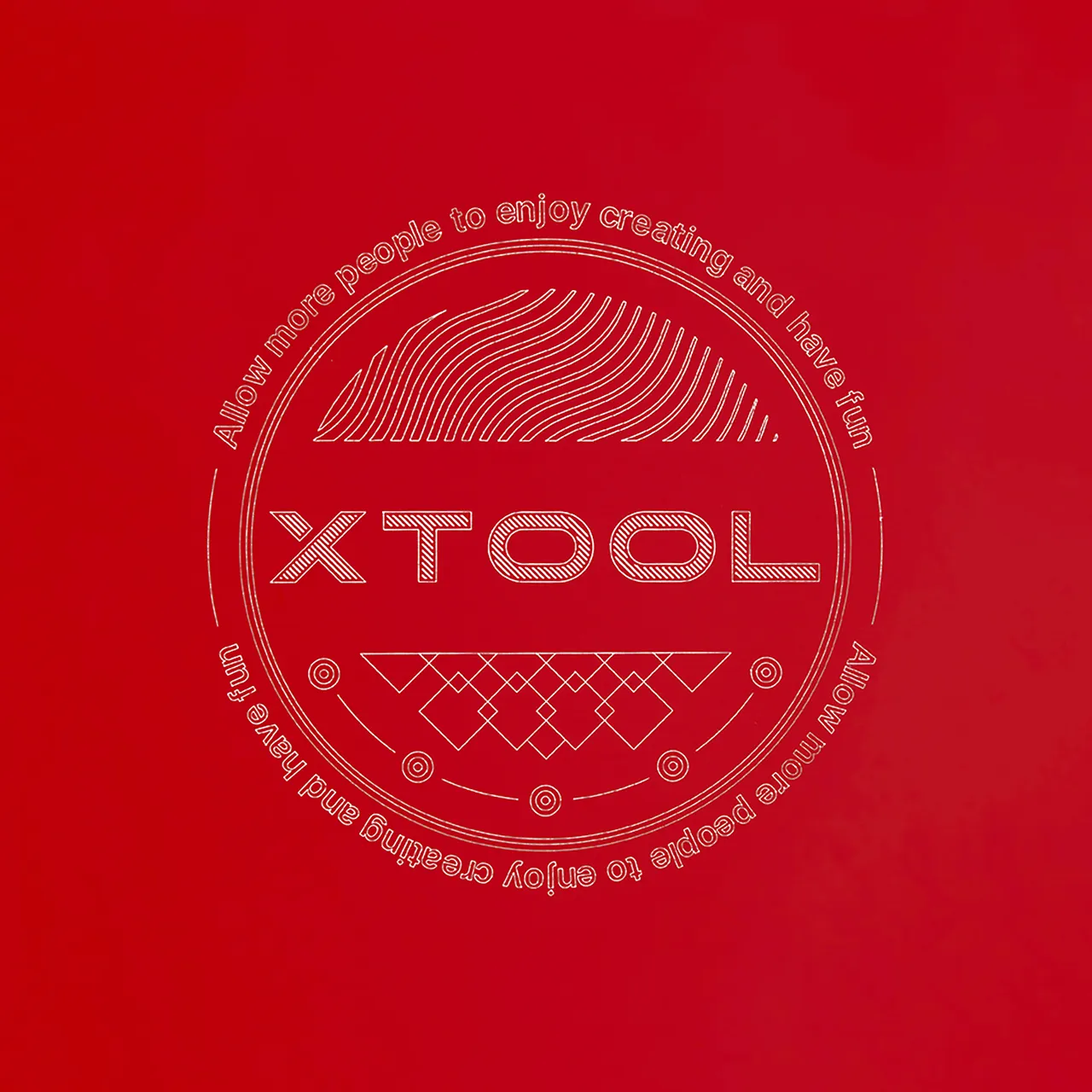 Red Metal Business Card test grid