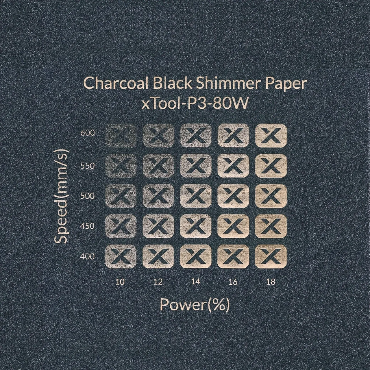 Charcoal Black Shimmer Paper-7oz(250g) test grid