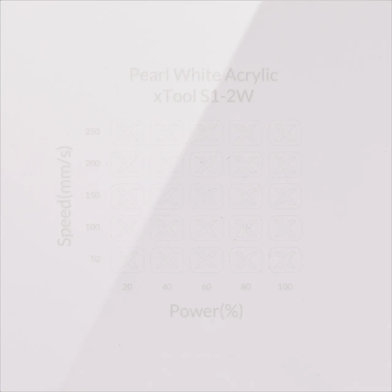 1/8"(3mm) Pearl White Acrylic test grid