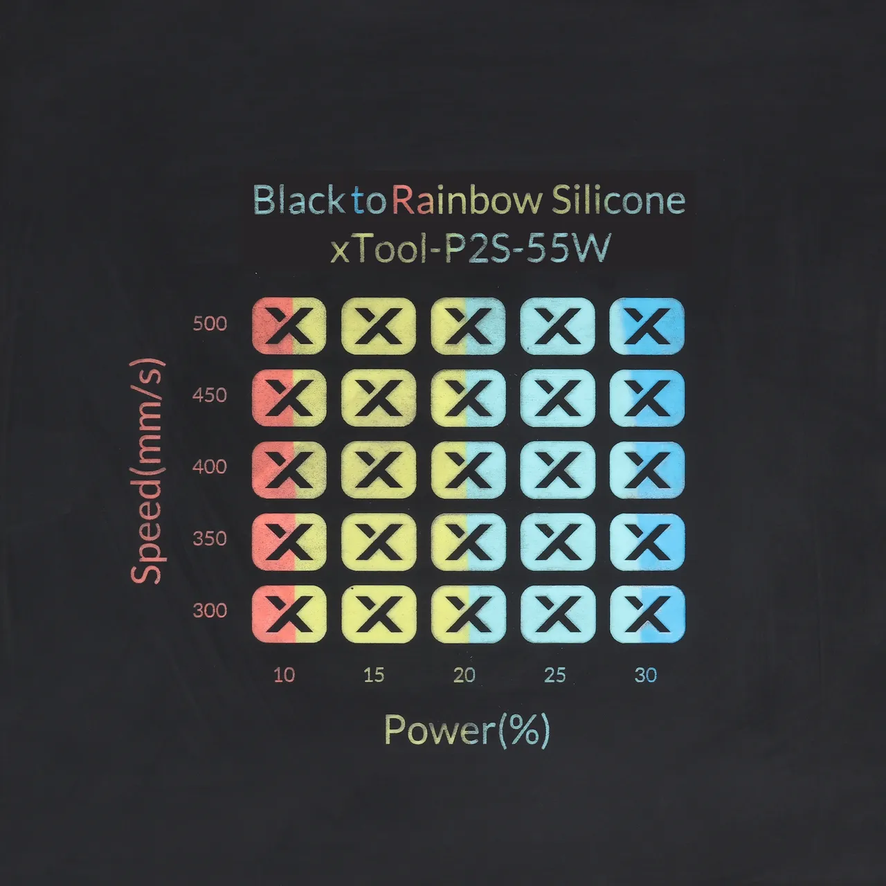 Rainbow Silicone Magnetic Phone Case Black test grid