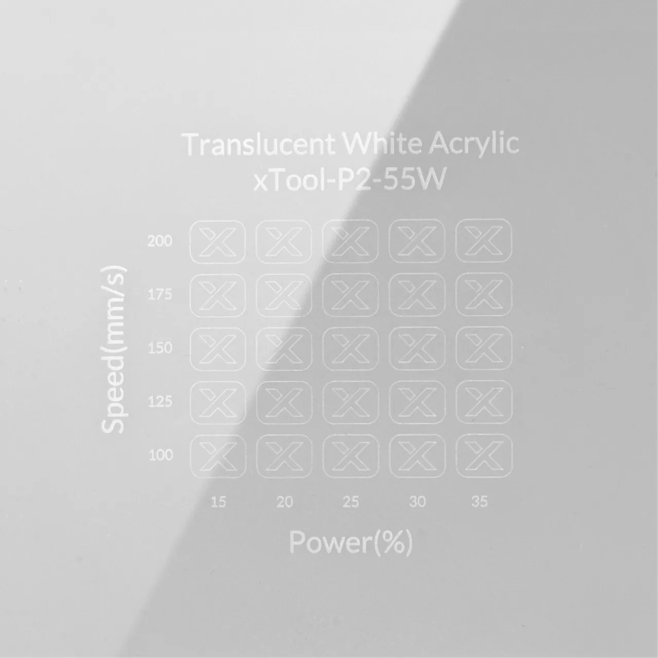 1/8"(3mm) White Translucent Acrylic test grid