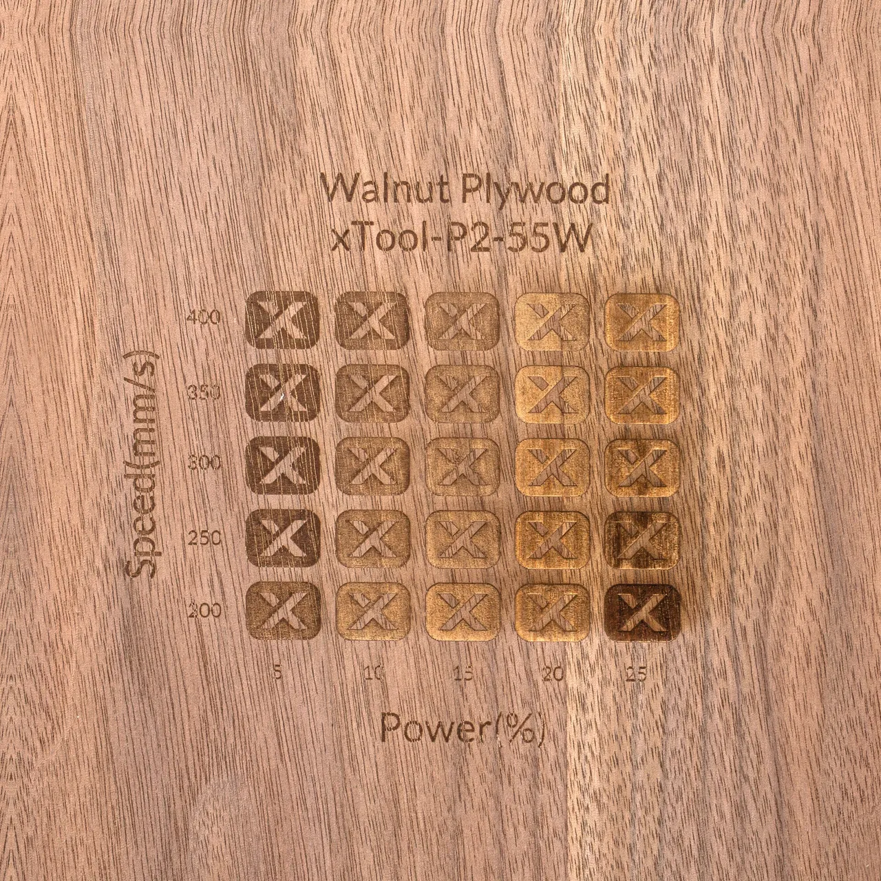 1/4"(6mm) Walnut Plywood test grid