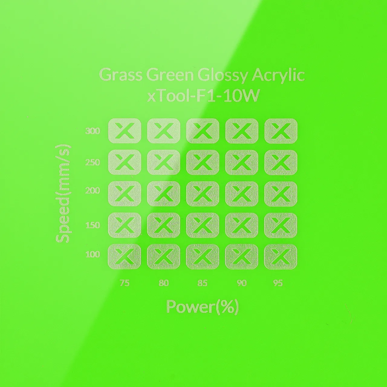 1/8"(3mm) Grass Green Acrylic test grid