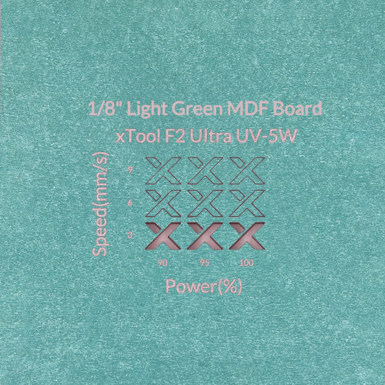 1/8"(3mm) Light Green MDF Board test grid