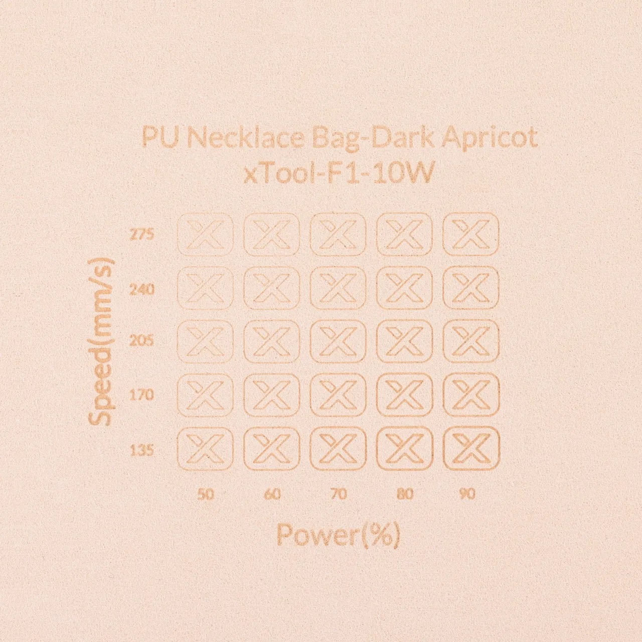Apricot Microfiber PU Leather test grid
