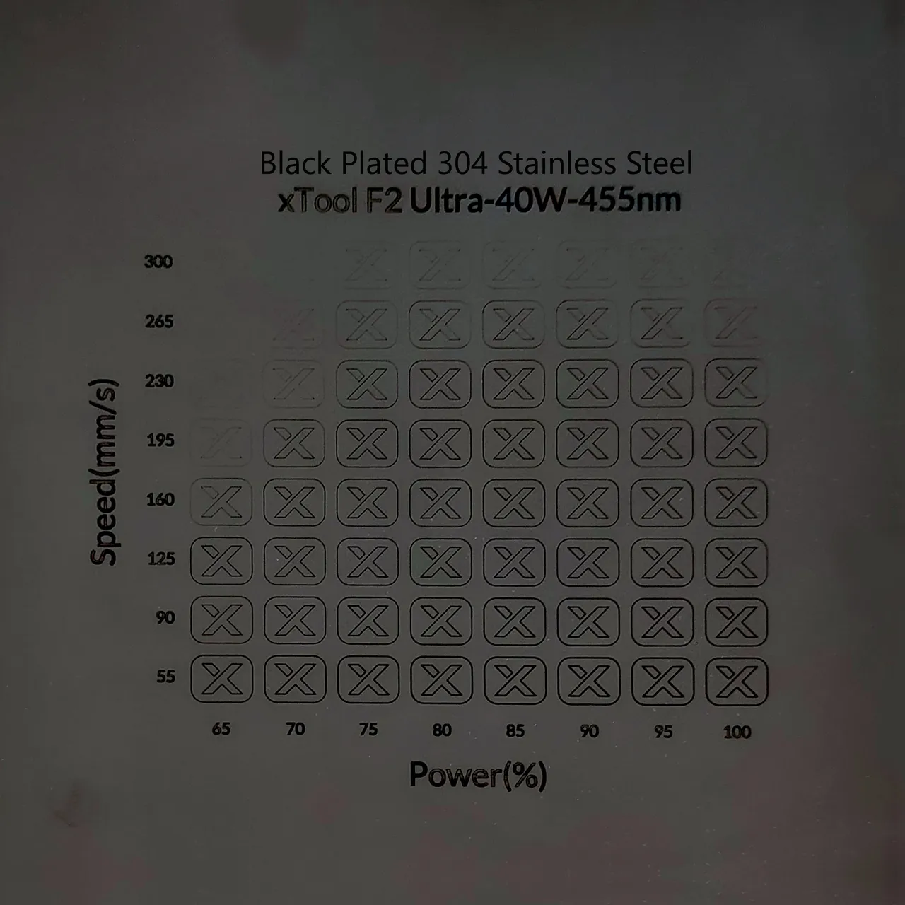 Black Stainless Steel Bone Dog Tag test grid