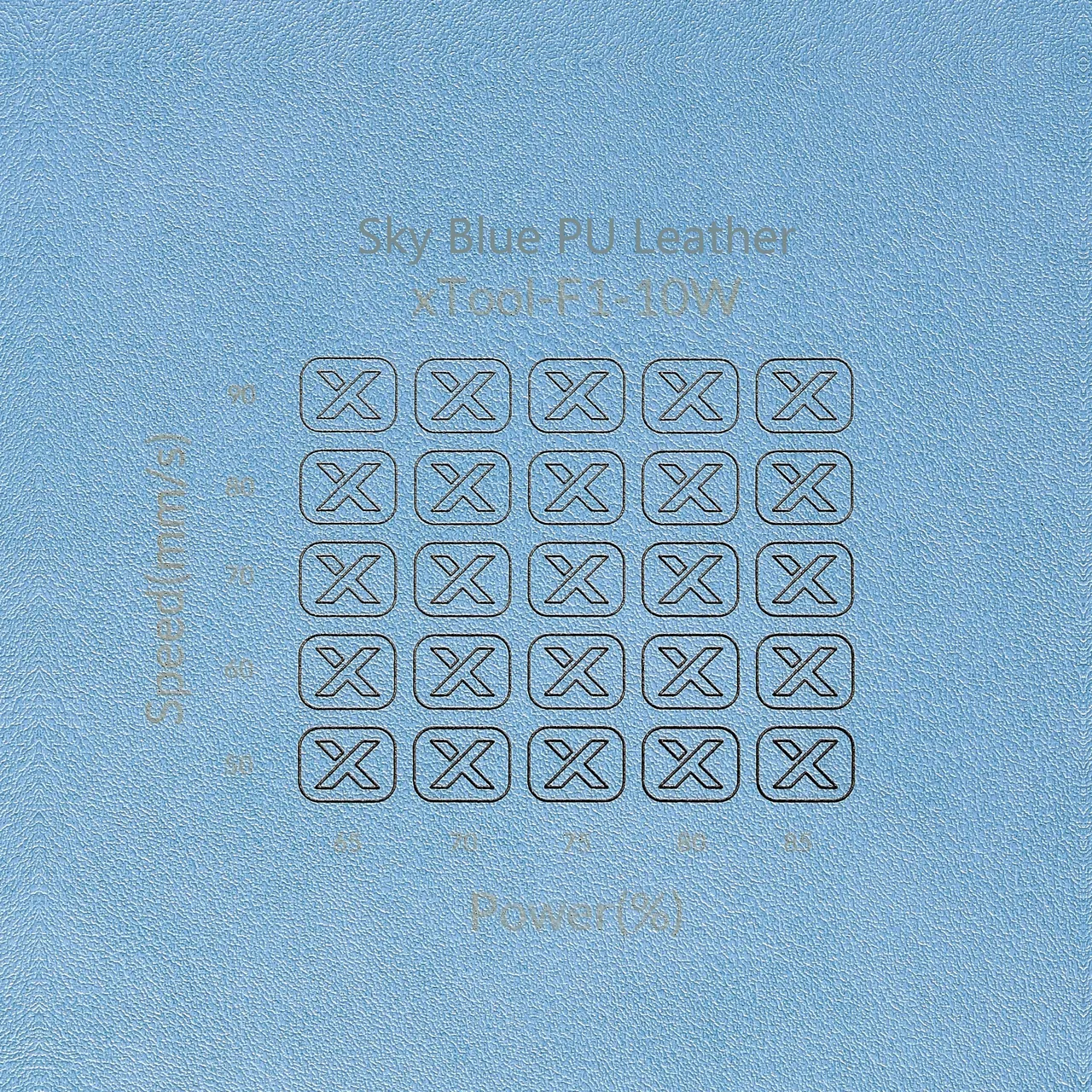 PU Leather Corner Bookmarks_Fan Sky Blue test grid