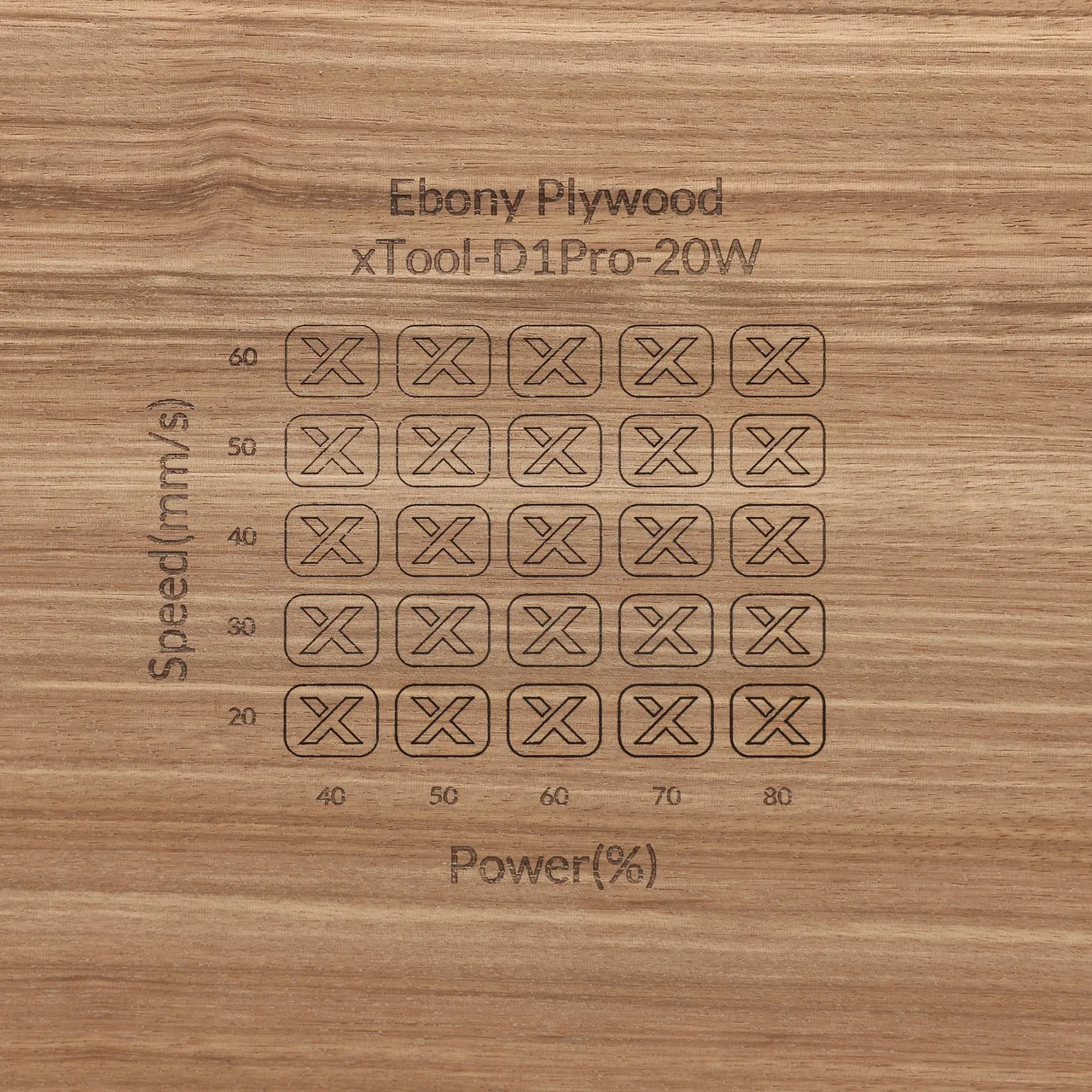1/8"(3mm) Ebony Plywood test grid