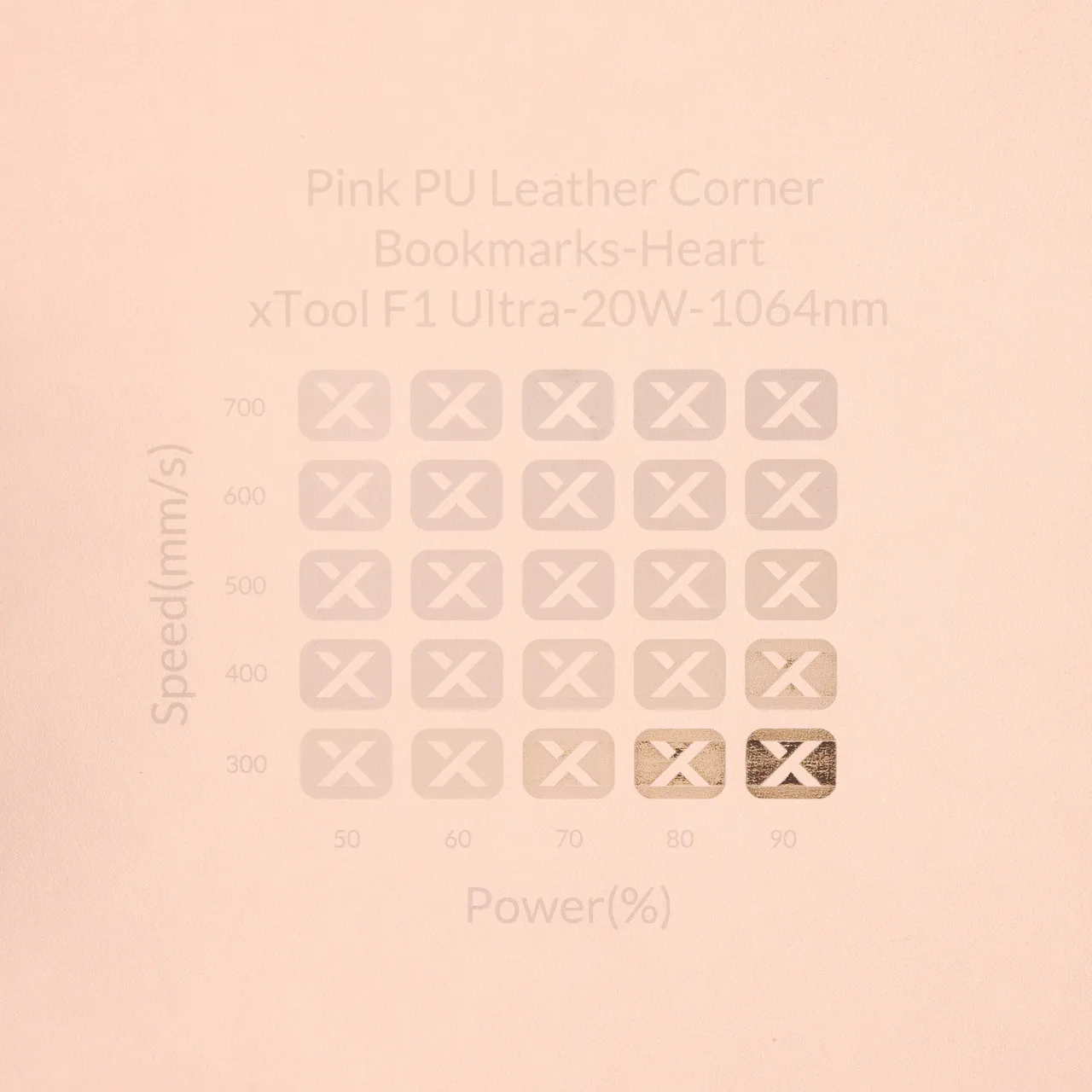 PU Leather Corner Bookmarks_Heart Peachy test grid