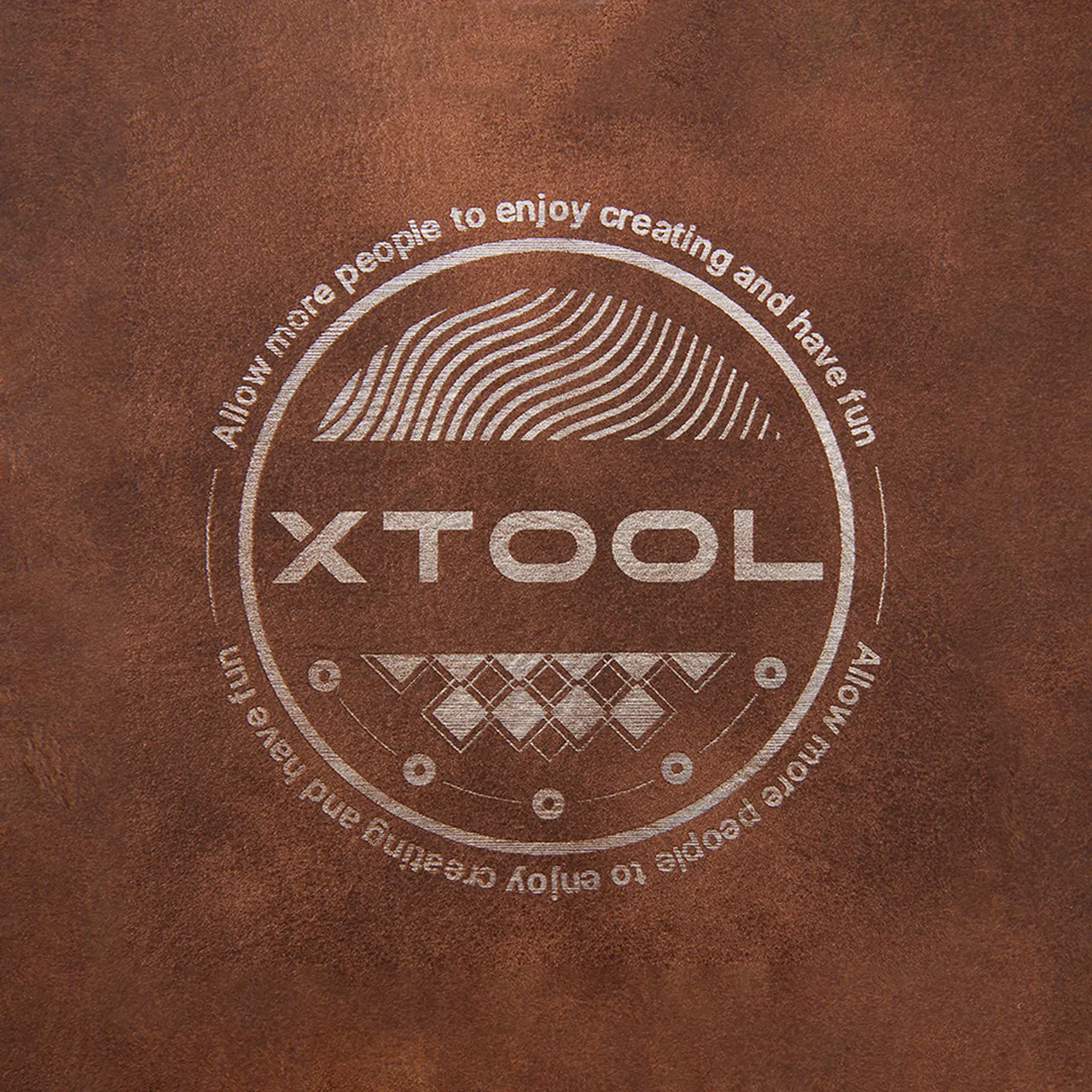 Brown to Silver Laserable PU Notebook test grid