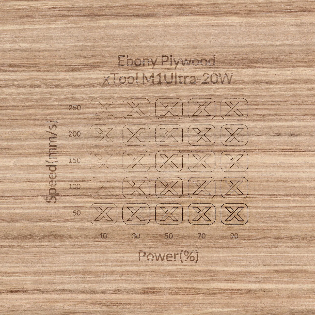 1/8"(3mm) Ebony Plywood test grid