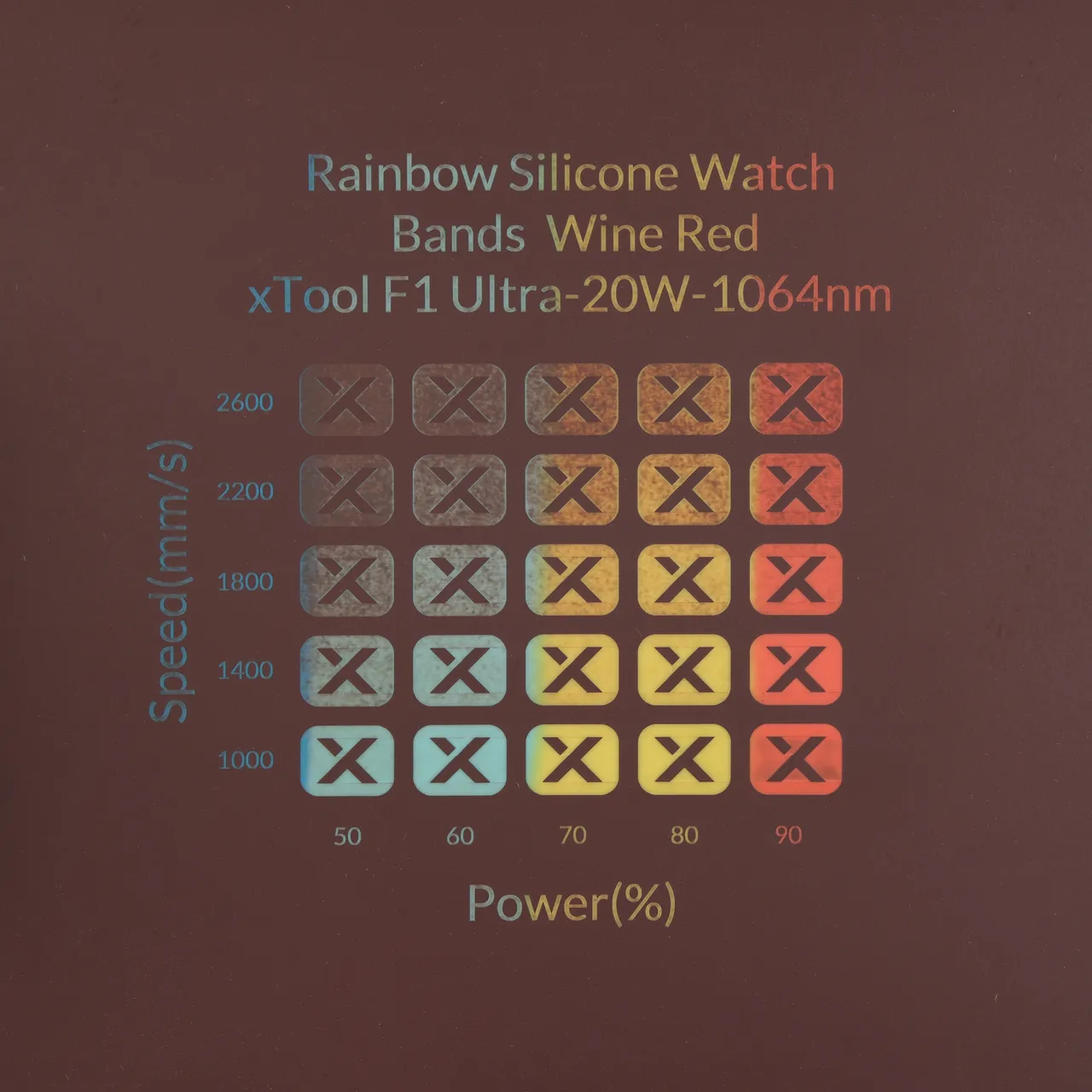 Rainbow Silicone Watch Bands Wine Red