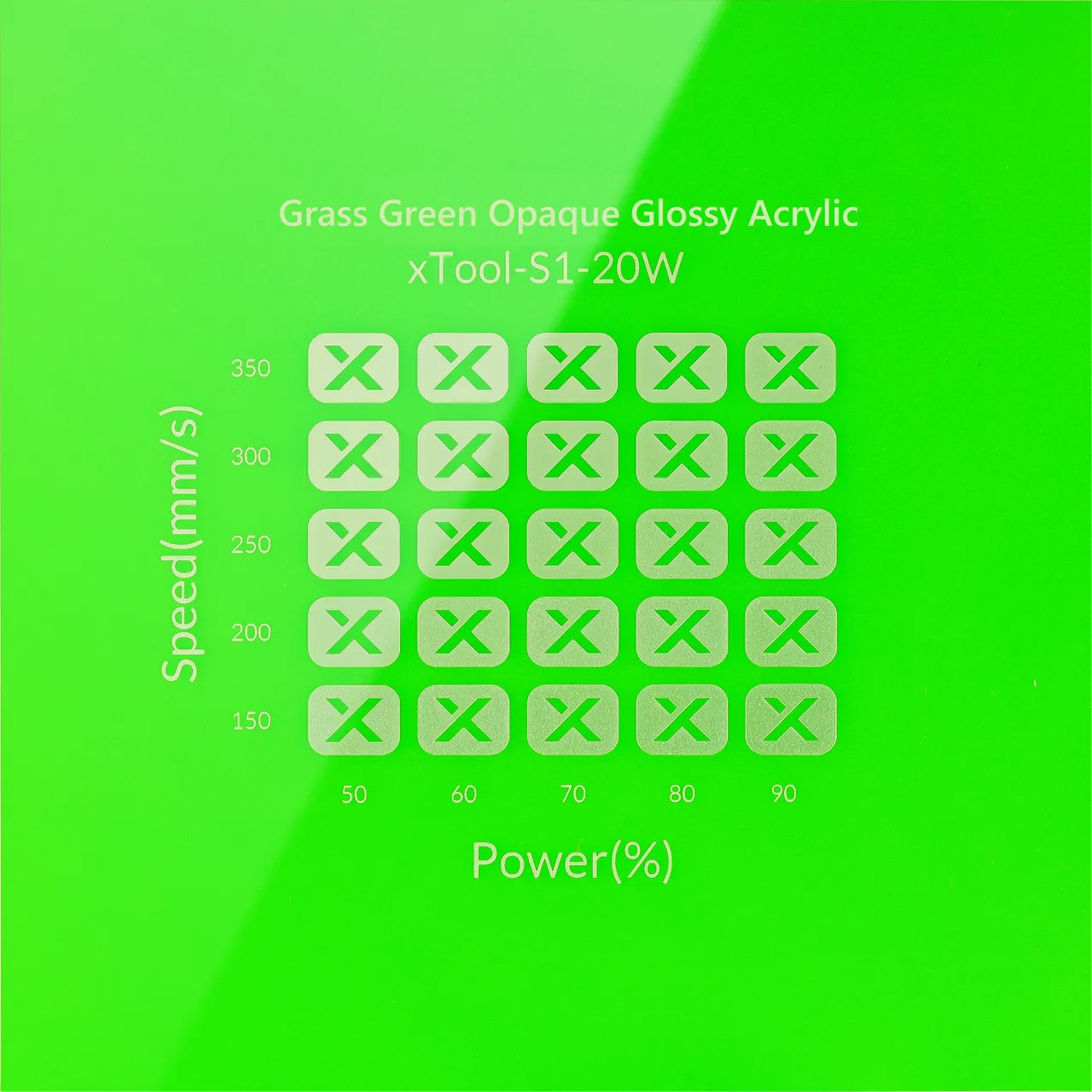 1/8"(3mm) Grass Green Acrylic test grid