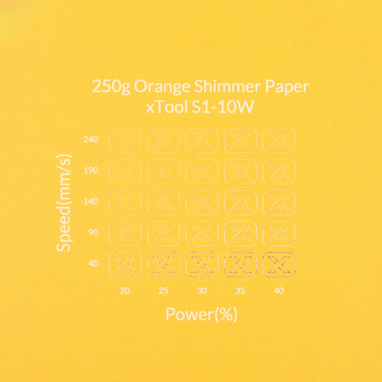 Orange Shimmer Paper-7oz(250g) test grid