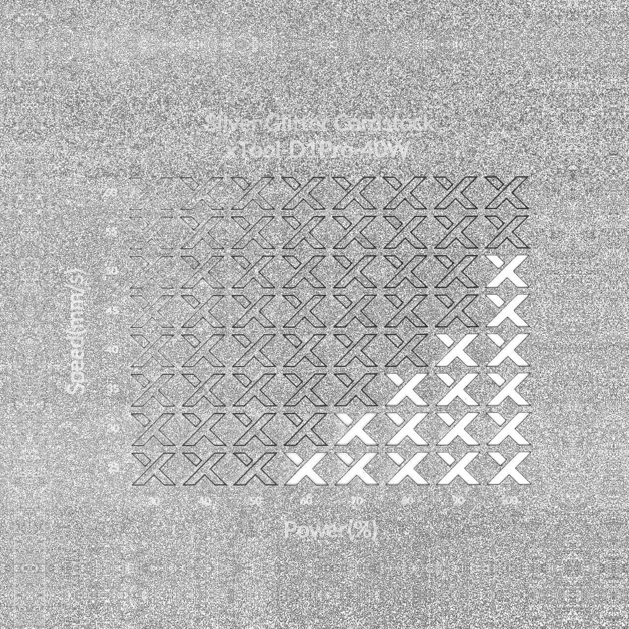 Silver Glitter Cardstock-7oz(250g) test grid