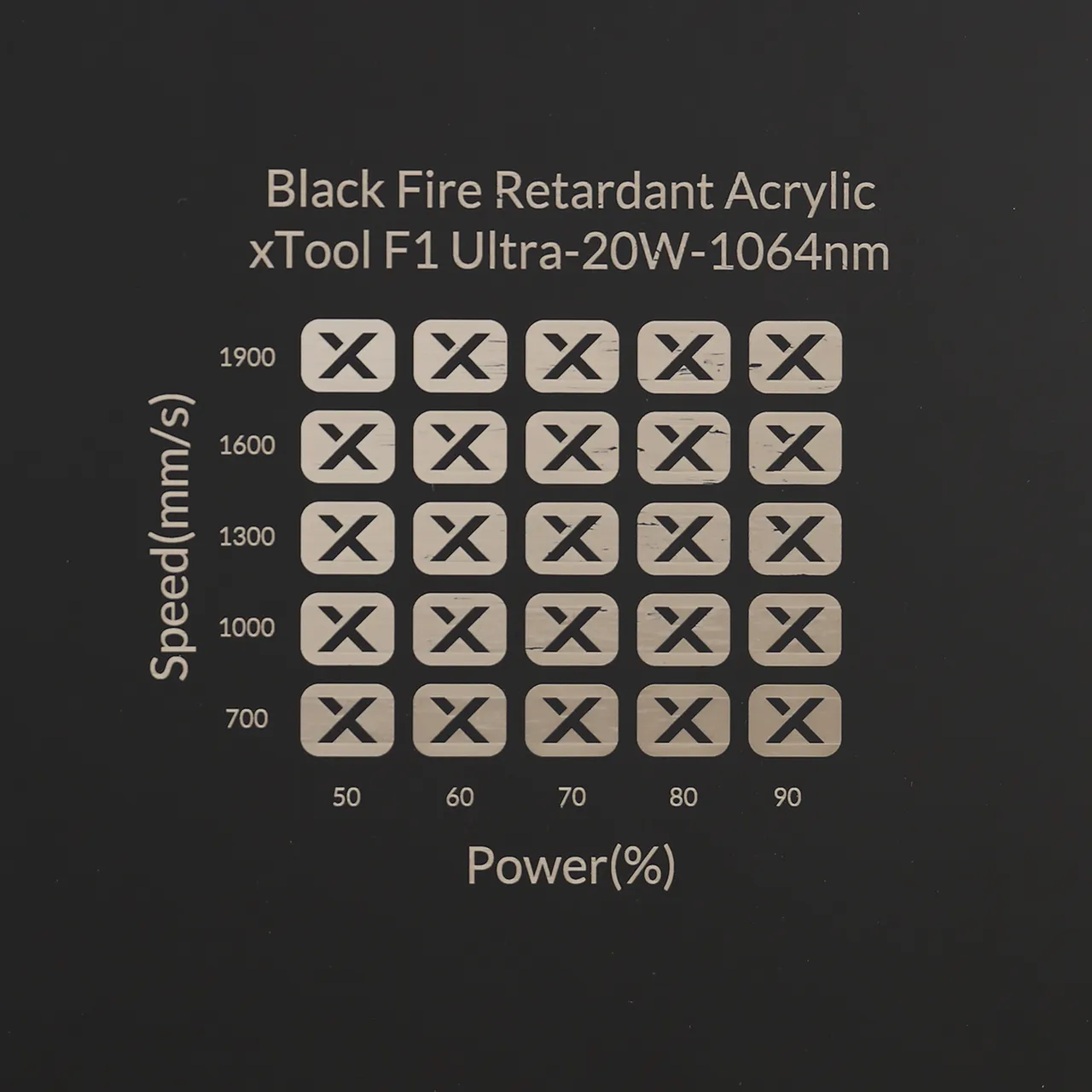1/8"(3mm) Black Fire Retardant Acrylic test grid