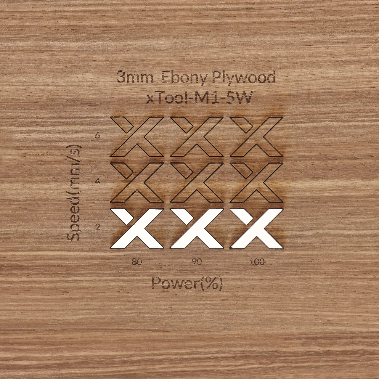 1/8"(3mm) Ebony Plywood test grid