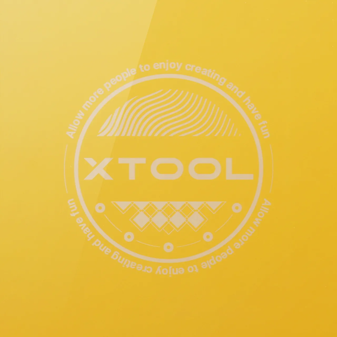 Yellow Anodized Aluminum Bone Dog Tag test grid
