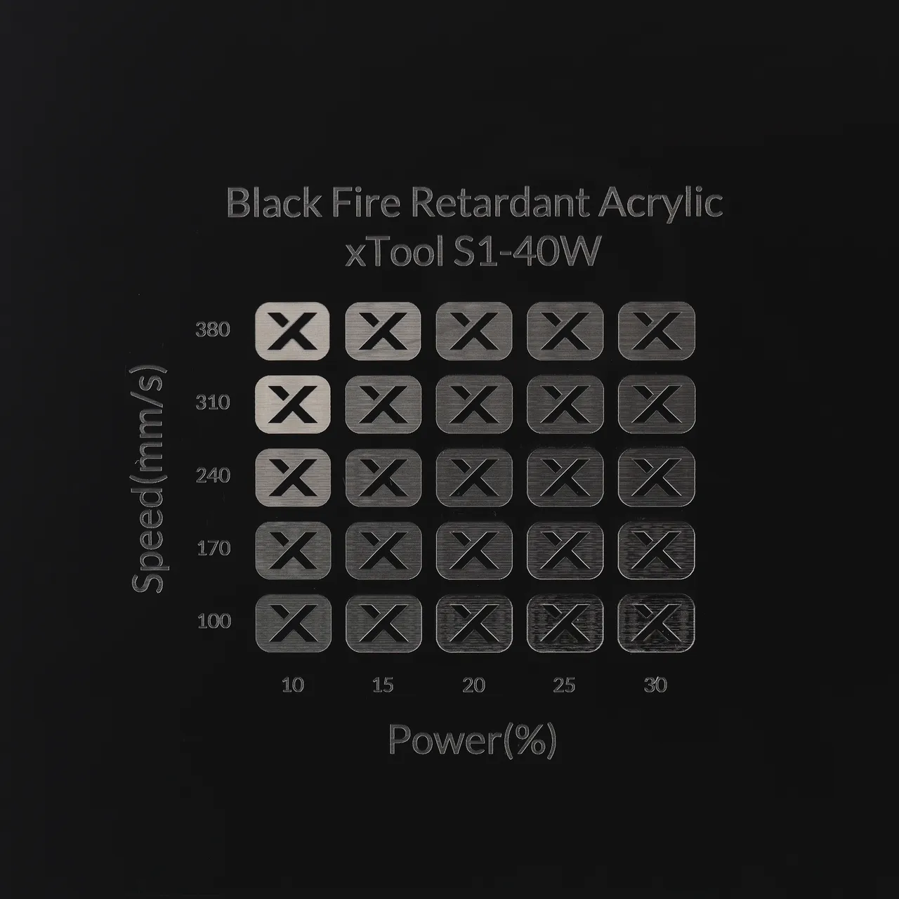1/8"(3mm) Black Fire Retardant Acrylic test grid