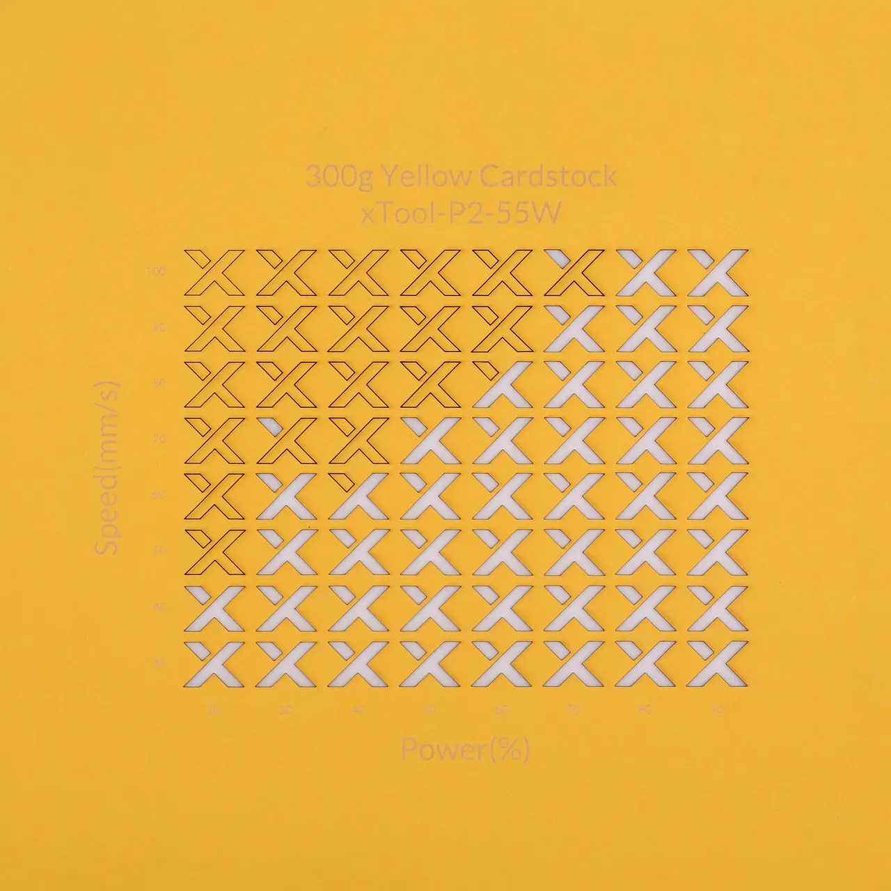 Yellow Cardstock-9oz(300g) test grid