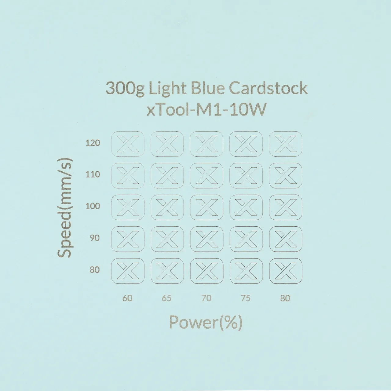 Light Blue Cardstock-9oz(300g) test grid