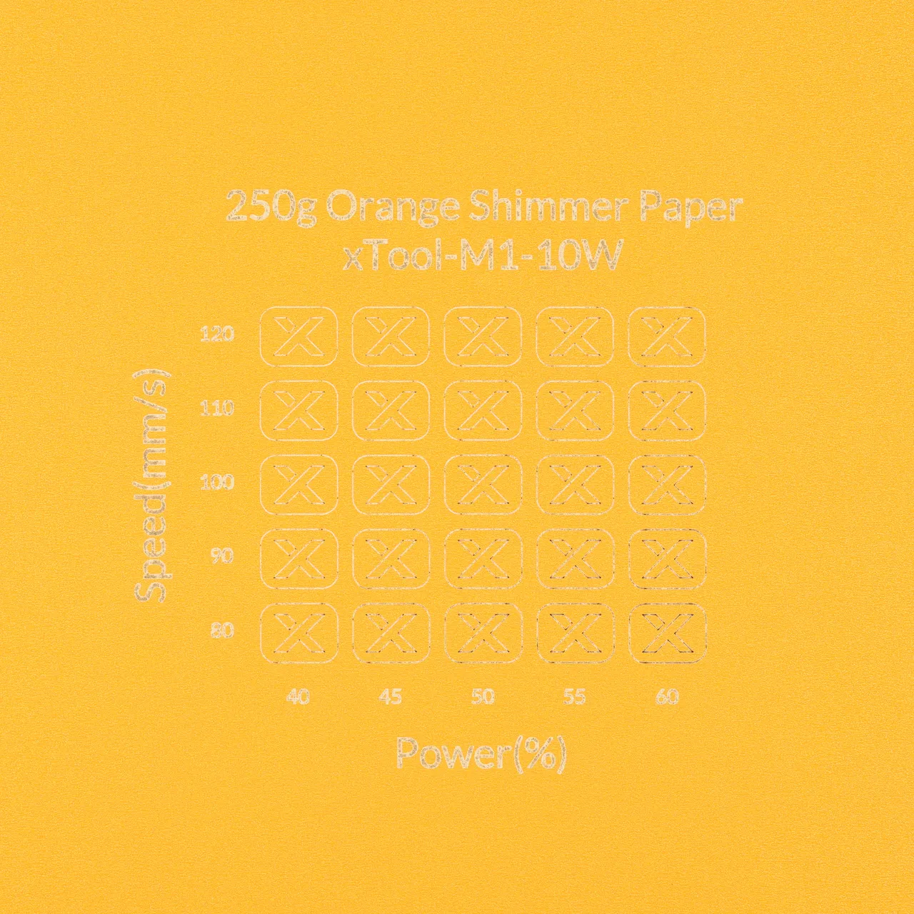 Orange Shimmer Paper-7oz(250g) test grid