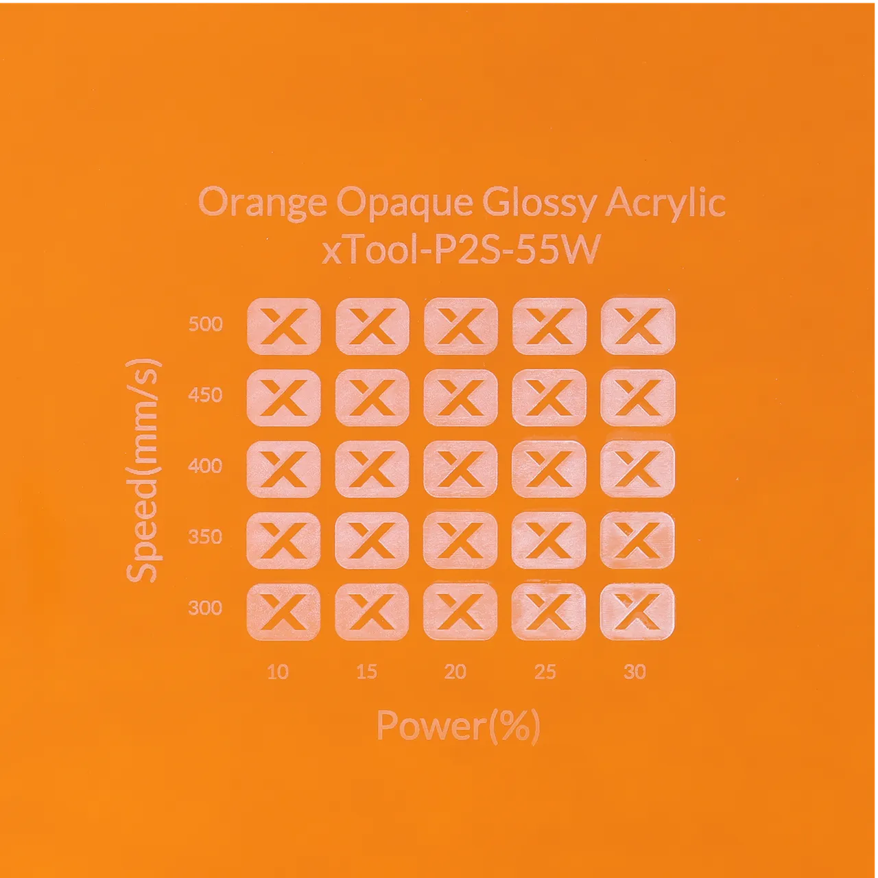 1/8"(3mm) Carrot Orange Acrylic test grid