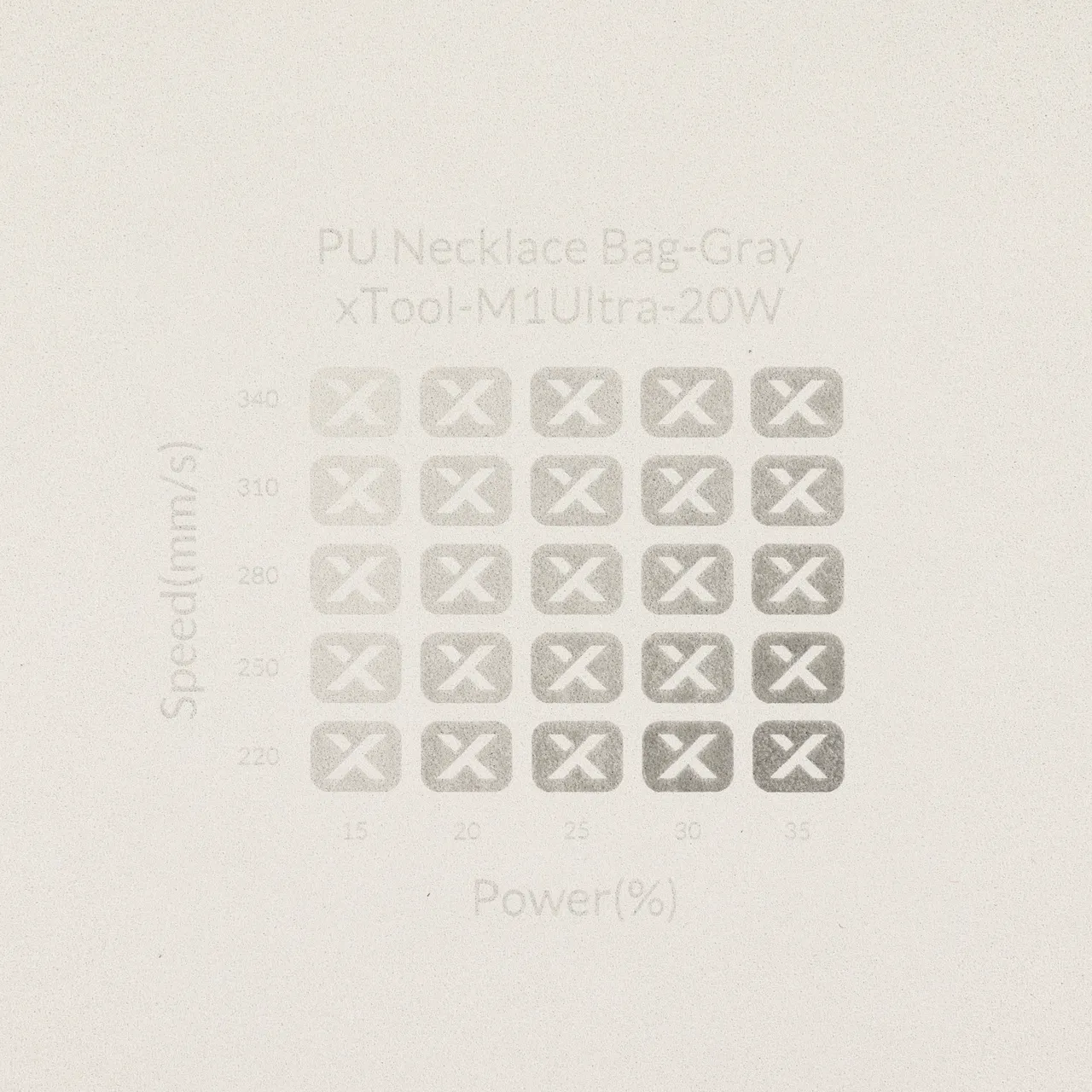 Gray PU Necklace Bag-8.66"x2.6"(22x6.5cm) test grid