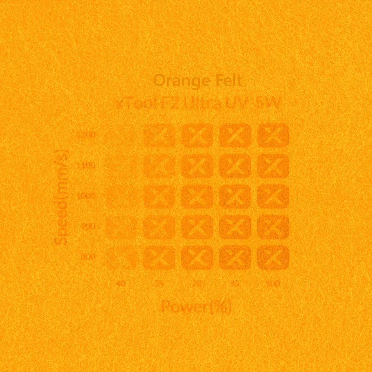 1/8"(3mm) Orange Felt test grid