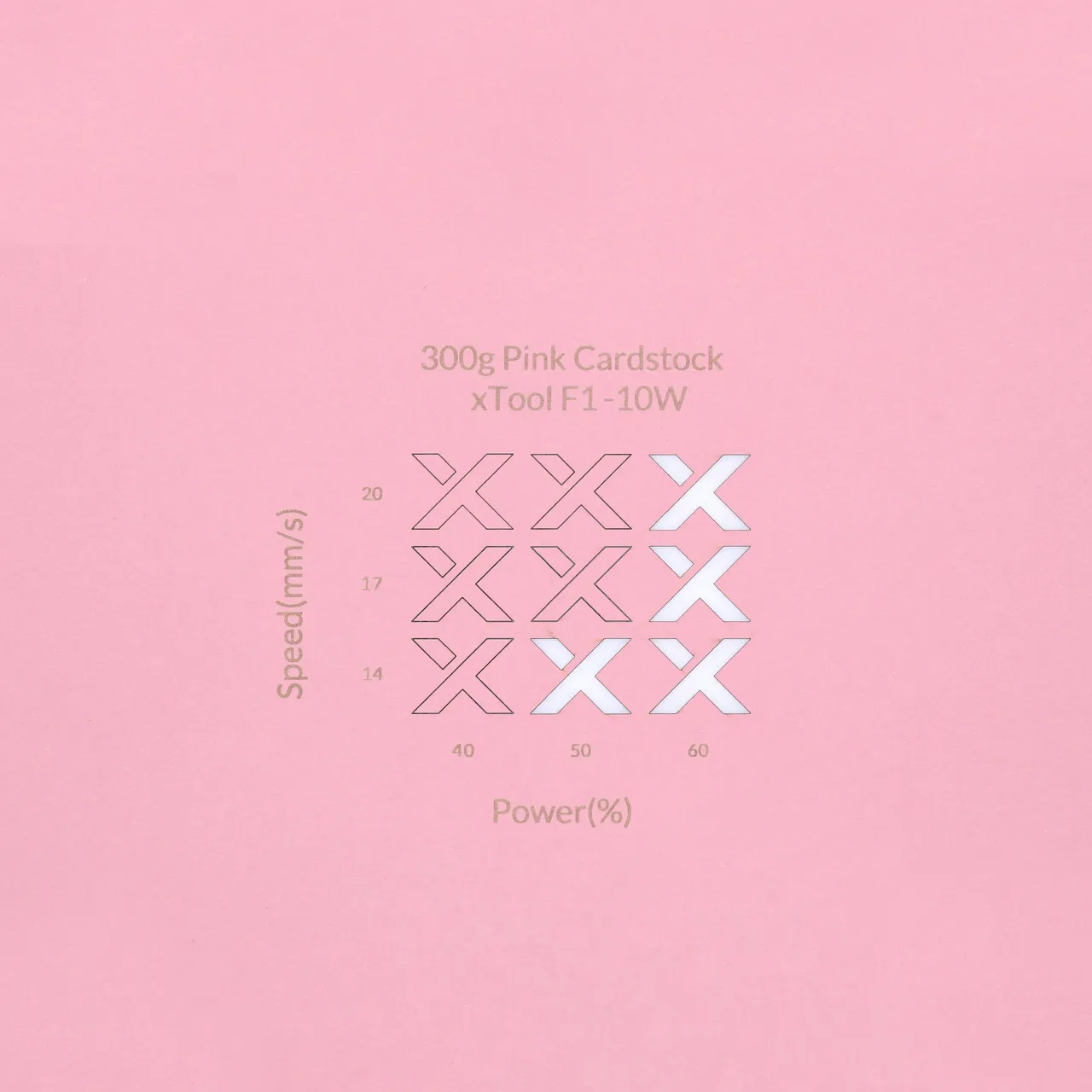 Pink Cardstock-9oz(300g) test grid