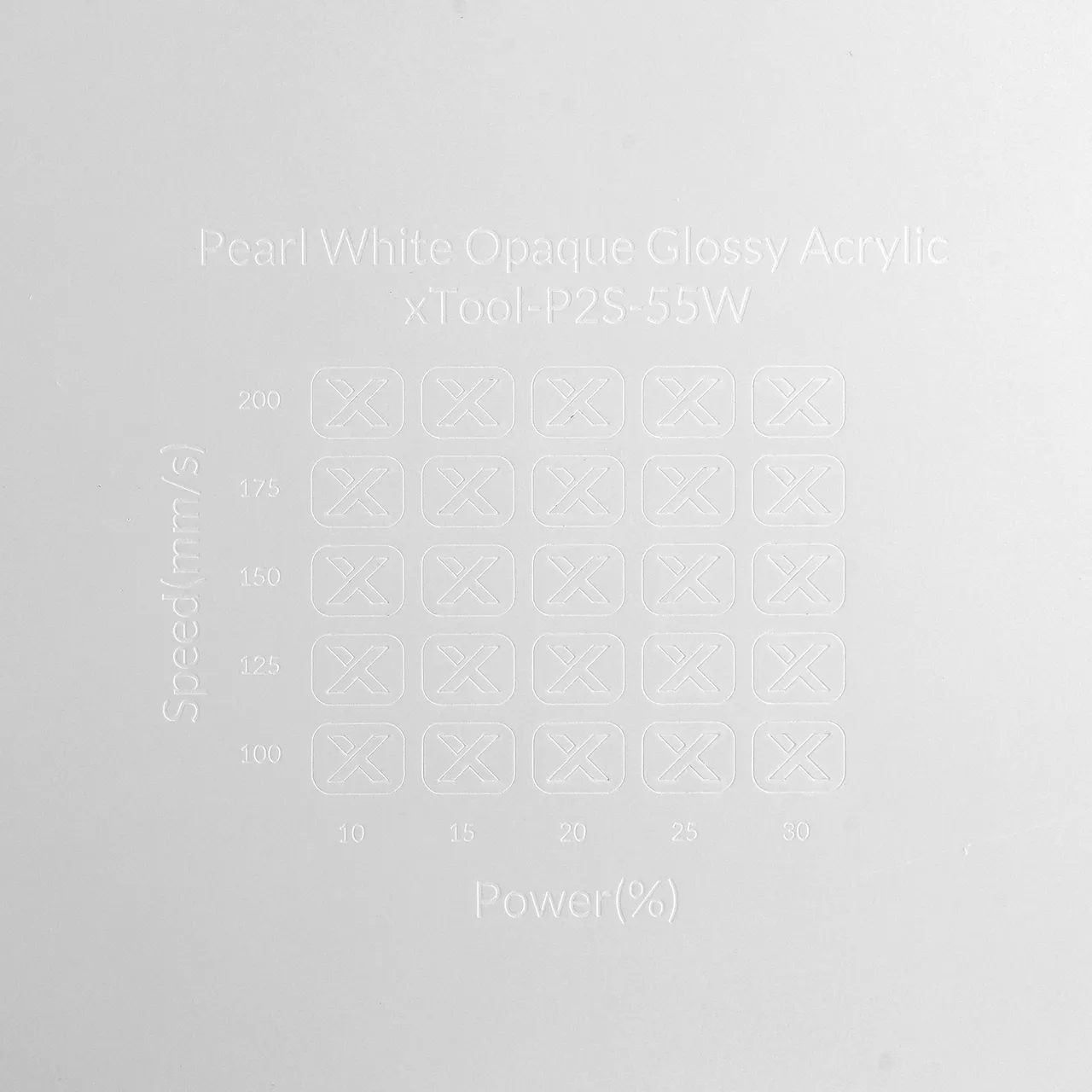 1/8"(3mm) Pearl White Acrylic test grid