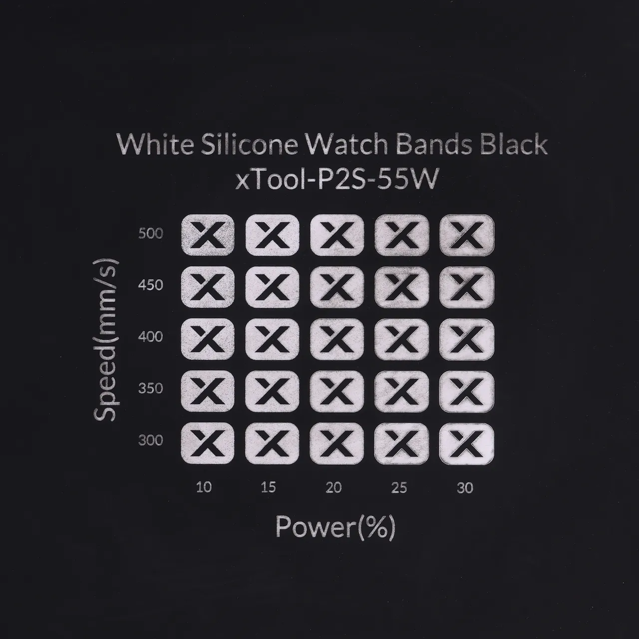 Black to White Silicone test grid