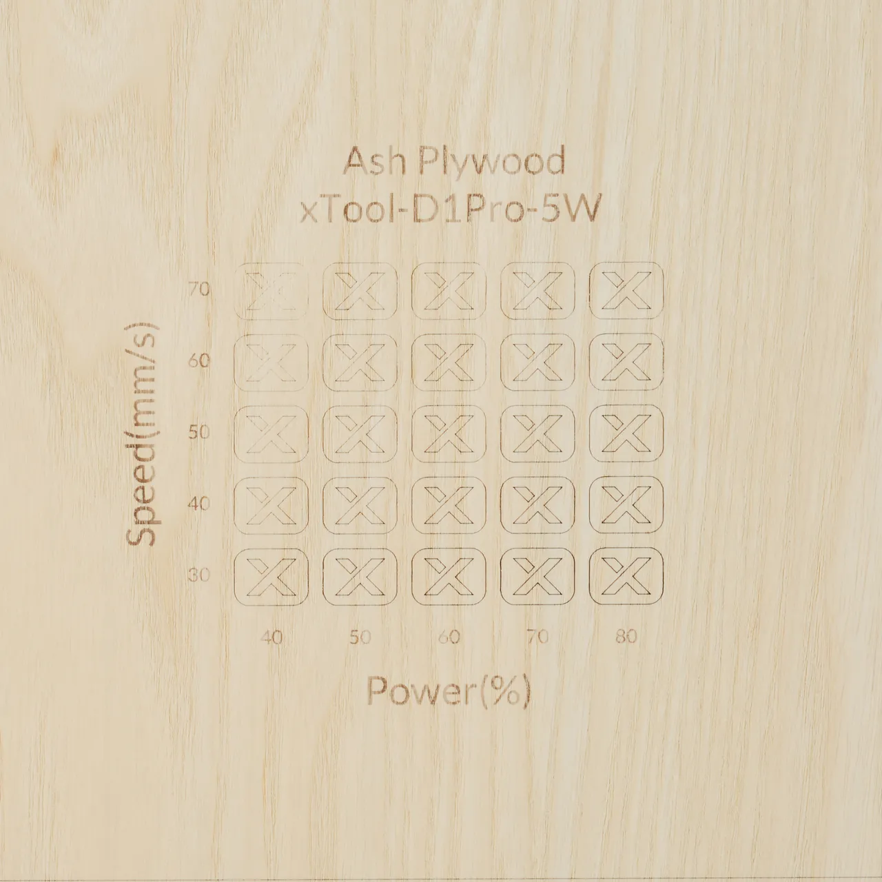 1/8"(3mm) White Ash Plywood test grid
