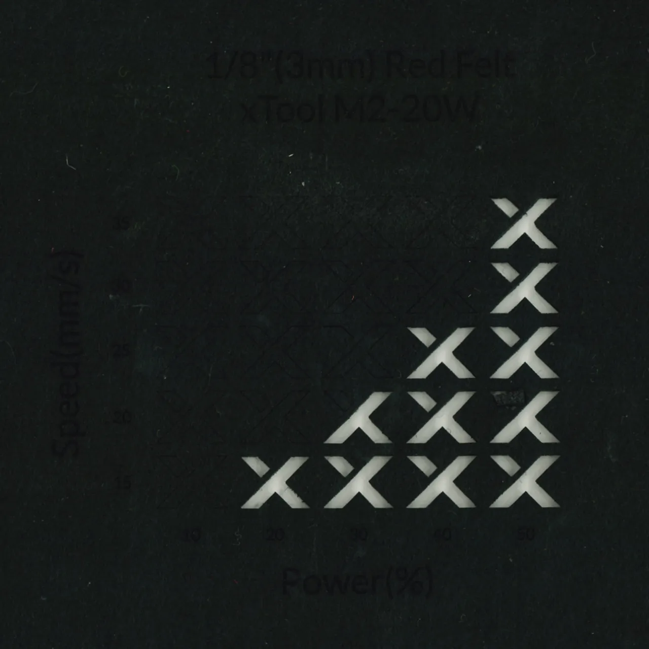 1/8"(3mm) Black Felt test grid