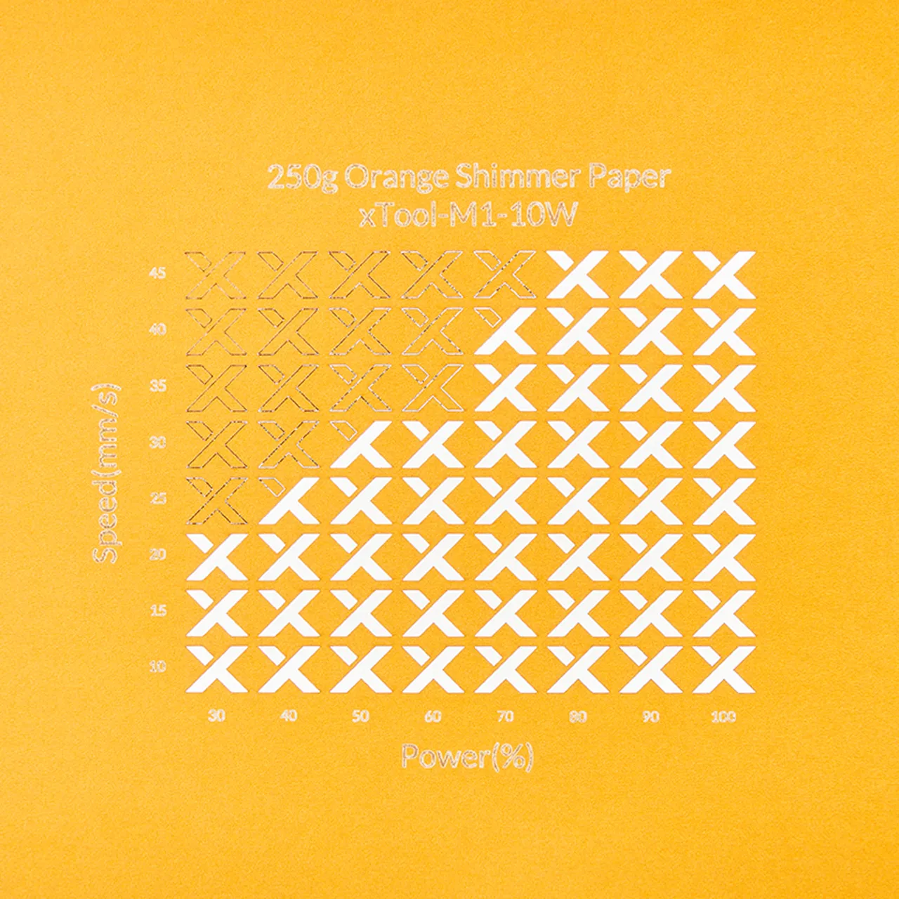 Orange Shimmer Paper-7oz(250g) test grid