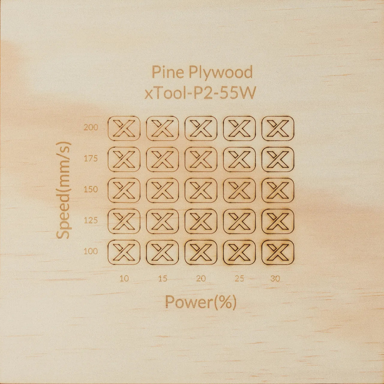 1/8"(3mm) Pine Ponderosa Plywood test grid