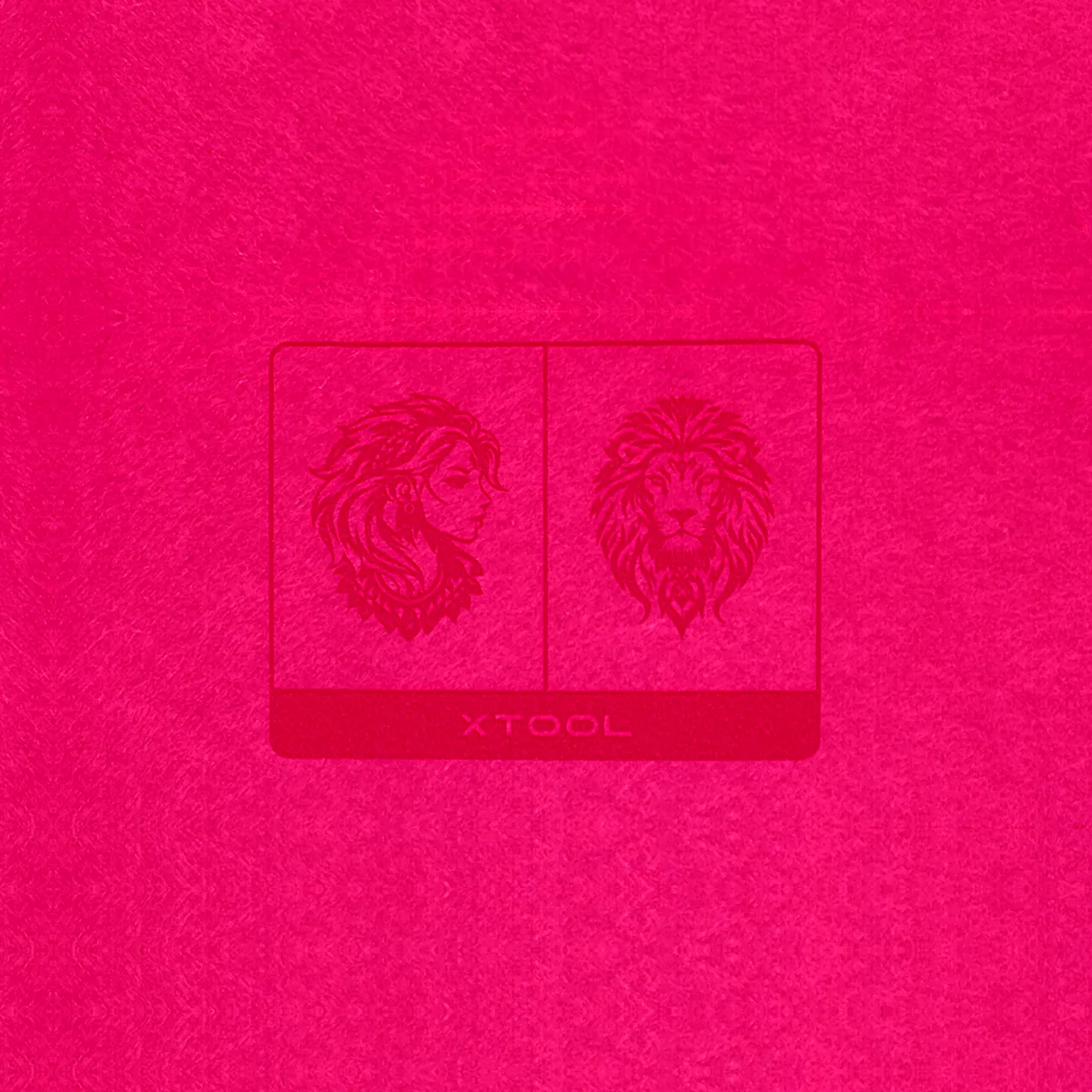3/64"(1mm) Fuchsia Felt test grid