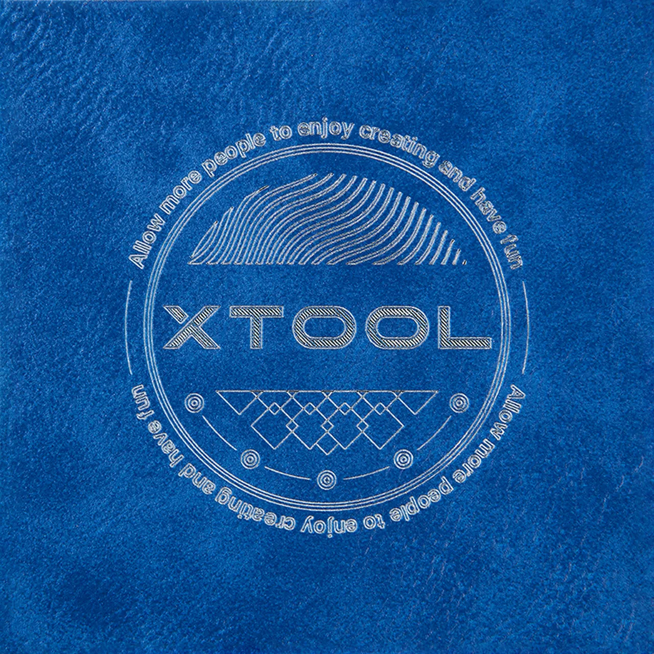 Blue to Silver Laserable PU Notebook test grid