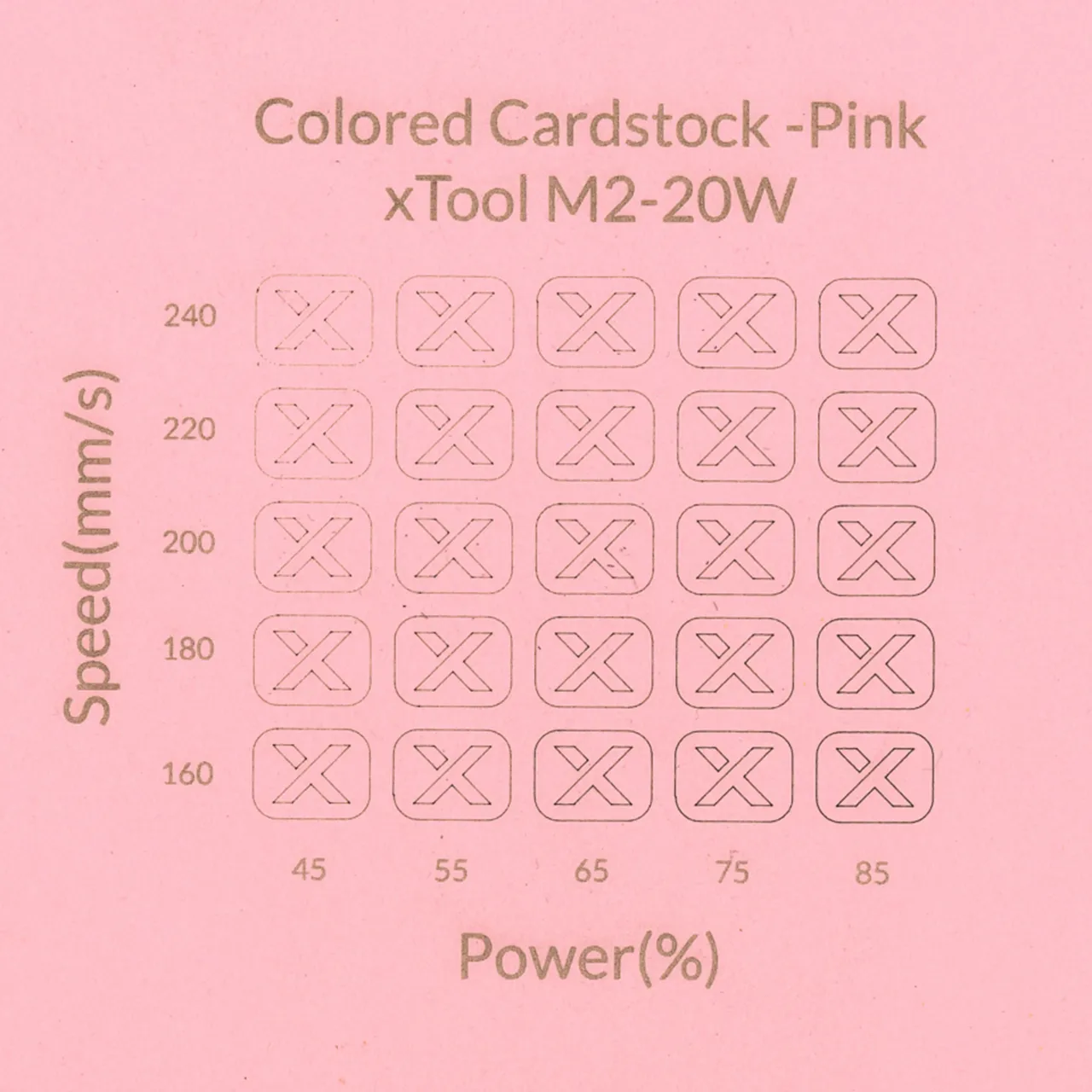 xThings-Colored Cardstock(Pink)-4.7oz(160g) test grid