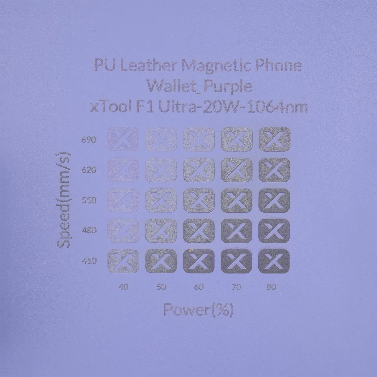 Purple PU Leather Magnetic Phone Wallet test grid